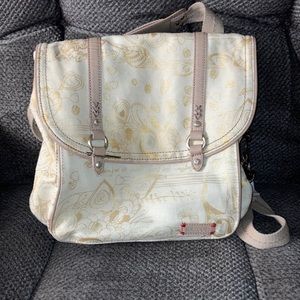 Sakroots Peace Beige/Cream Convertible Bag/Backpack!